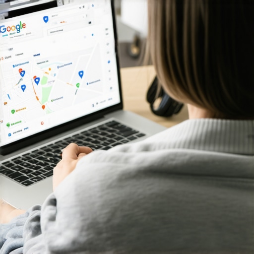 Person reviewing Google Maps optimization analytics
