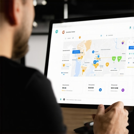 Denver business owner working on Google Maps profile with analytics