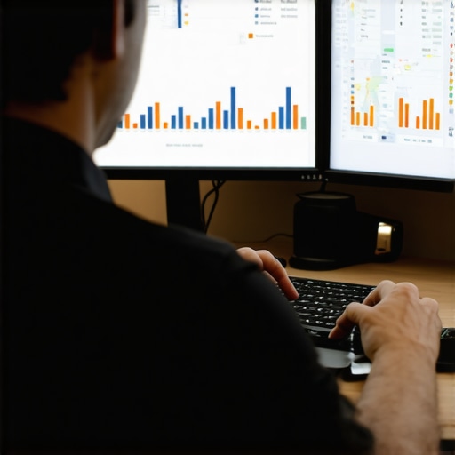 Effective Tools for Long-Term Google Maps Success Business owner reviewing local SEO analytics on a digital dashboard