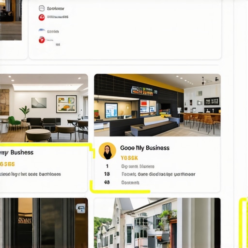 Screenshot showing key sections of an optimized GMB profile, including categories, reviews, and photos.