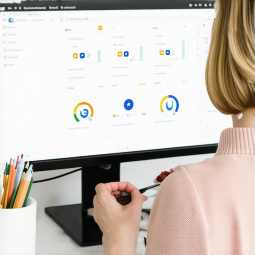 Optimizing Local SEO Tools A person working on local SEO tools on a computer, displaying maps and analytics