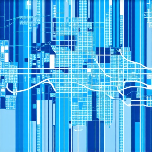 Close-up of a digital map showing layers of local SEO in Denver
