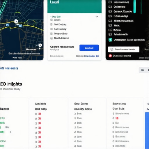 A screenshot of Google Search Console dashboard highlighting local search insights.