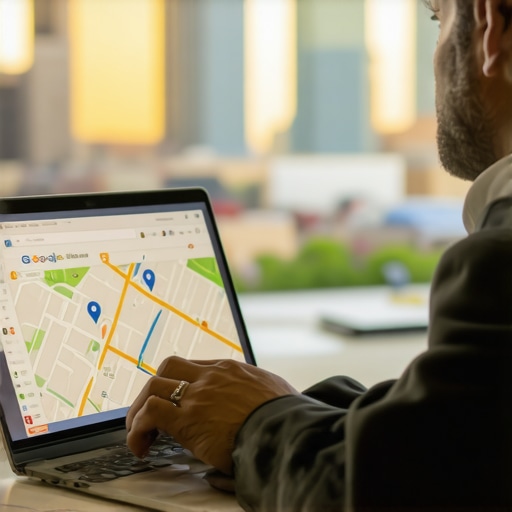 Business owner editing Google Maps profile in Denver